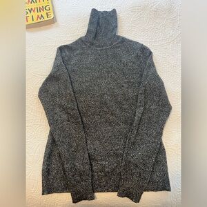 Lord & Taylor Women's cashmere Charcoal Gray Turtleneck Sweater